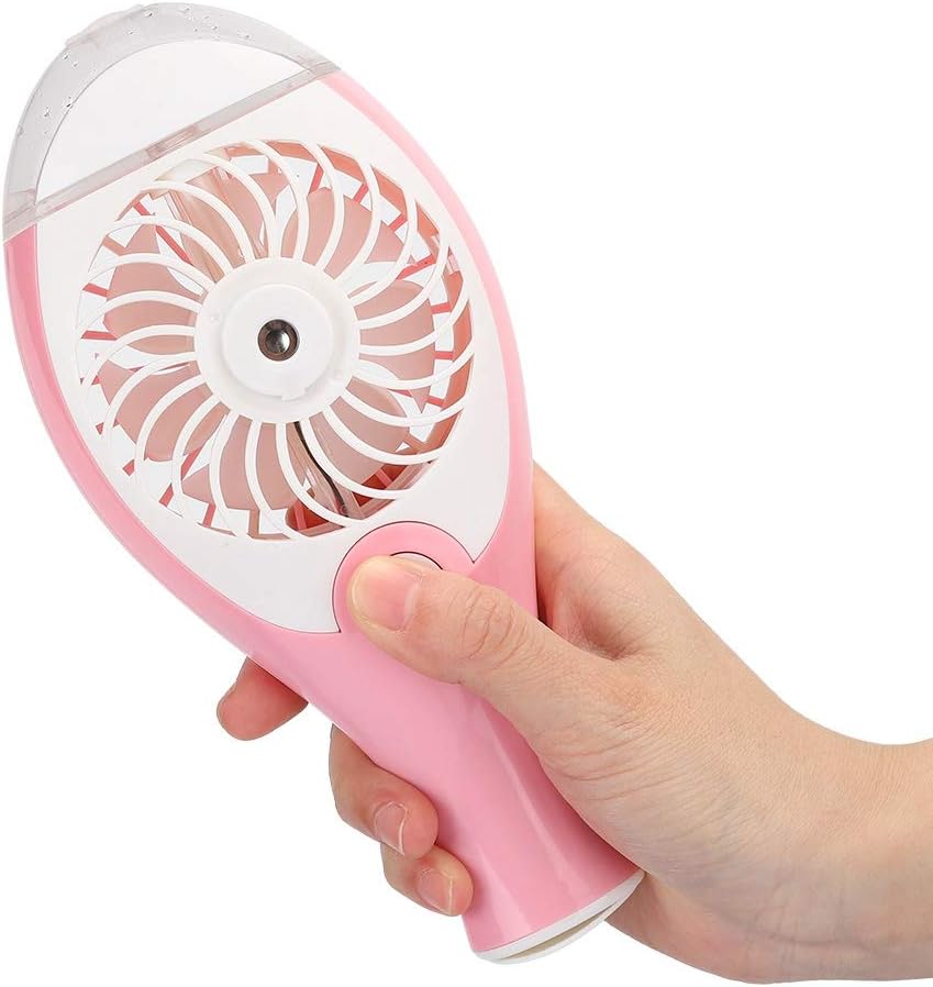 Handheld Fan Sprayer, Portable Misting Fan with Rechargeable Battery, Pink Mini Personal Fan for Indoor Outdoor Use, Summer Cooling Supplies