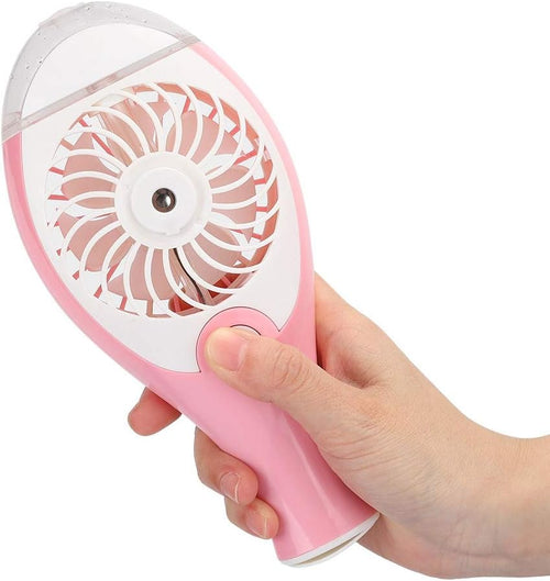 Handheld Fan Sprayer, Portable Misting Fan with Rechargeable Battery, Pink Mini Personal Fan for Indoor Outdoor Use, Summer Cooling Supplies