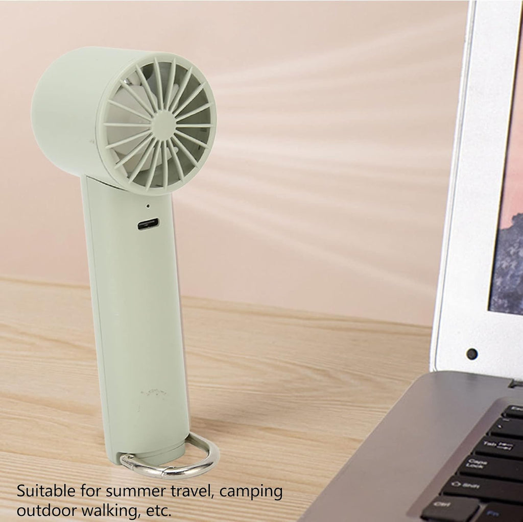 Handheld Mini Fan USB Rechargeable Portable Personal Fan with Ergonomic Grip for Home Office Travel Outdoor