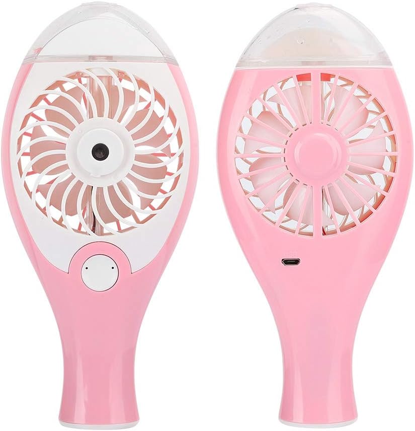 Handheld Fan Sprayer, Portable Misting Fan with Rechargeable Battery, Pink Mini Personal Fan for Indoor Outdoor Use, Summer Cooling Supplies