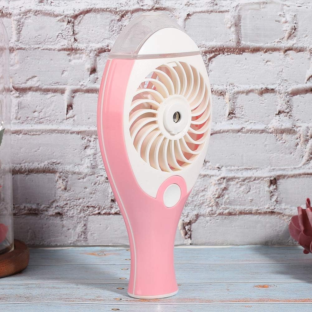 Handheld Fan Sprayer, Portable Misting Fan with Rechargeable Battery, Pink Mini Personal Fan for Indoor Outdoor Use, Summer Cooling Supplies