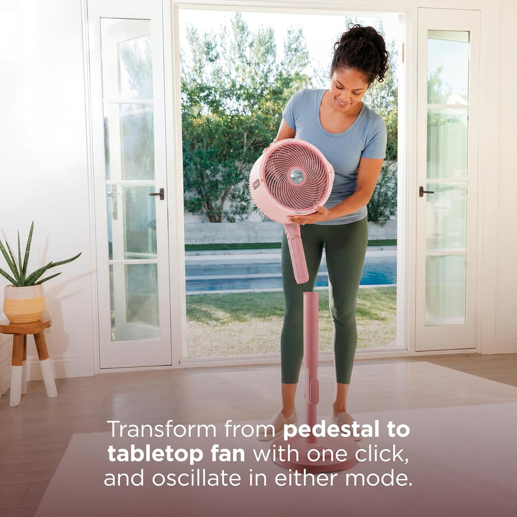Shark FlexBreeze Pro Mist 2-in-1 Fan with Integrated Mist, Blush, FA300PK2
