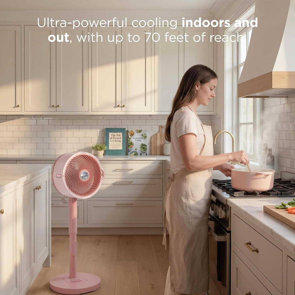 Shark FlexBreeze Pro Mist 2-in-1 Fan with Integrated Mist, Blush, FA300PK2