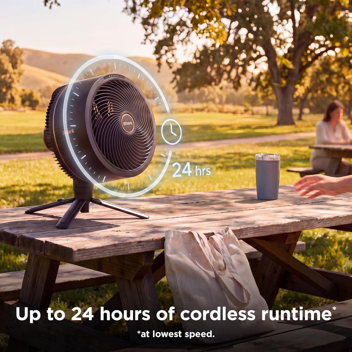 Shark FlexBreeze 2-in-1 Fan with Misting Attachment, White, FA222WH