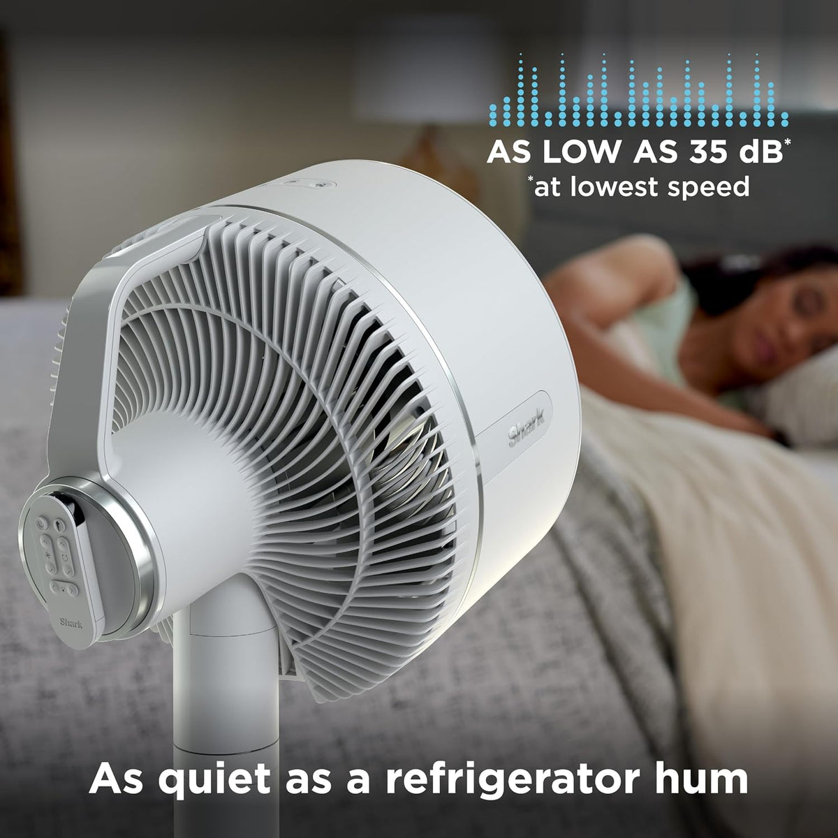 Shark FlexBreeze 2-in-1 Fan with Misting Attachment, White, FA222WH