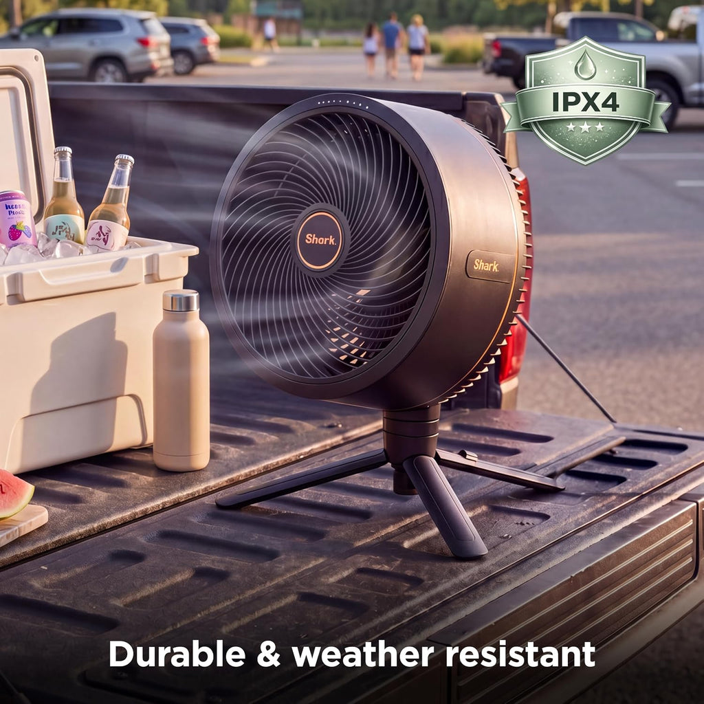 Shark FlexBreeze 2-in-1 Fan with Misting Attachment, White, FA222WH