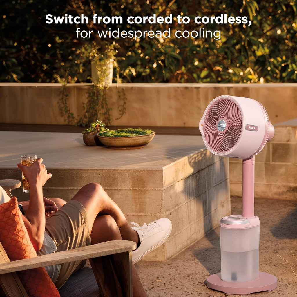 Shark FlexBreeze Pro Mist 2-in-1 Fan with Integrated Mist, Blush, FA300PK2