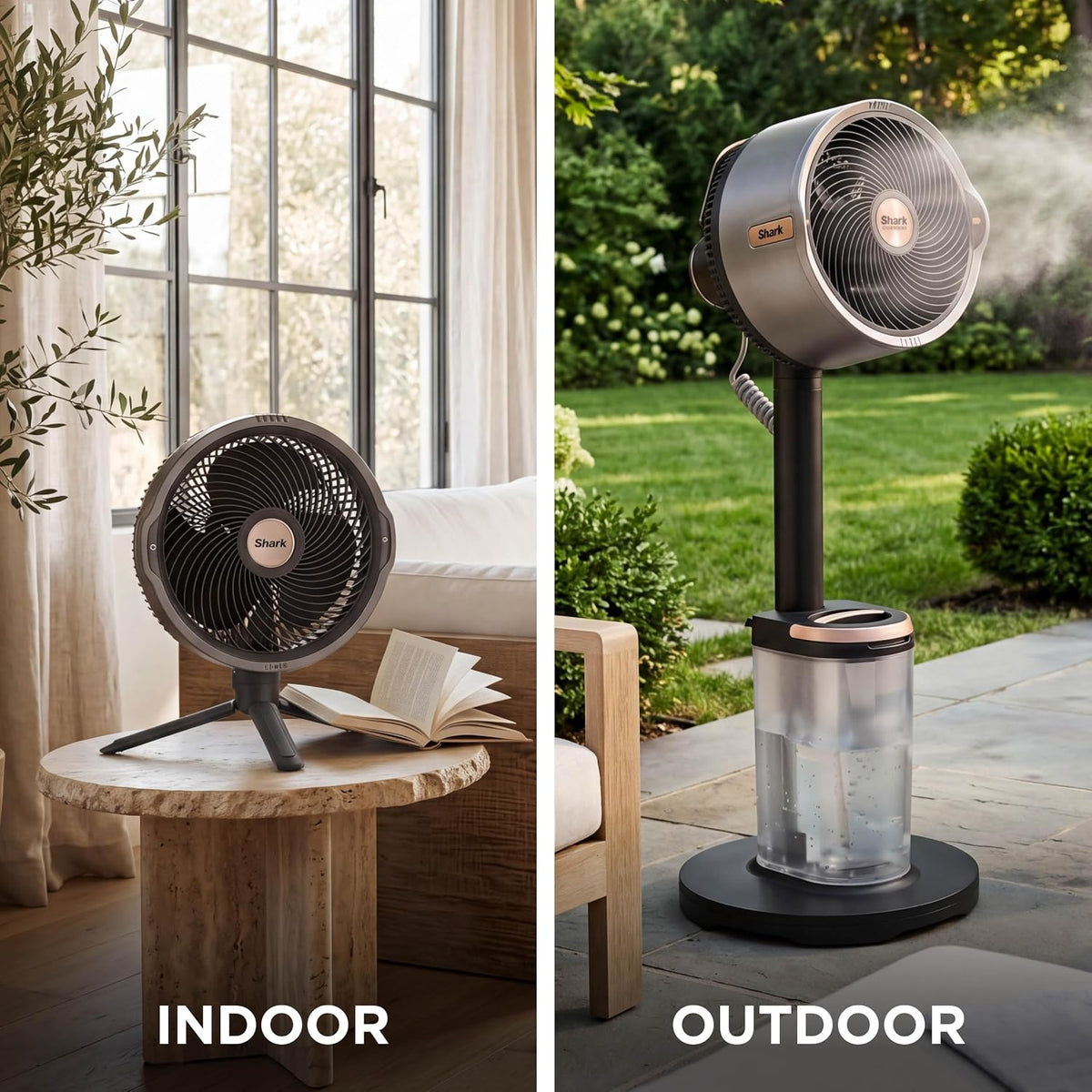 Shark FlexBreeze Pro Mist 2-in-1 Fan with Integrated Mist, White, FA302WH